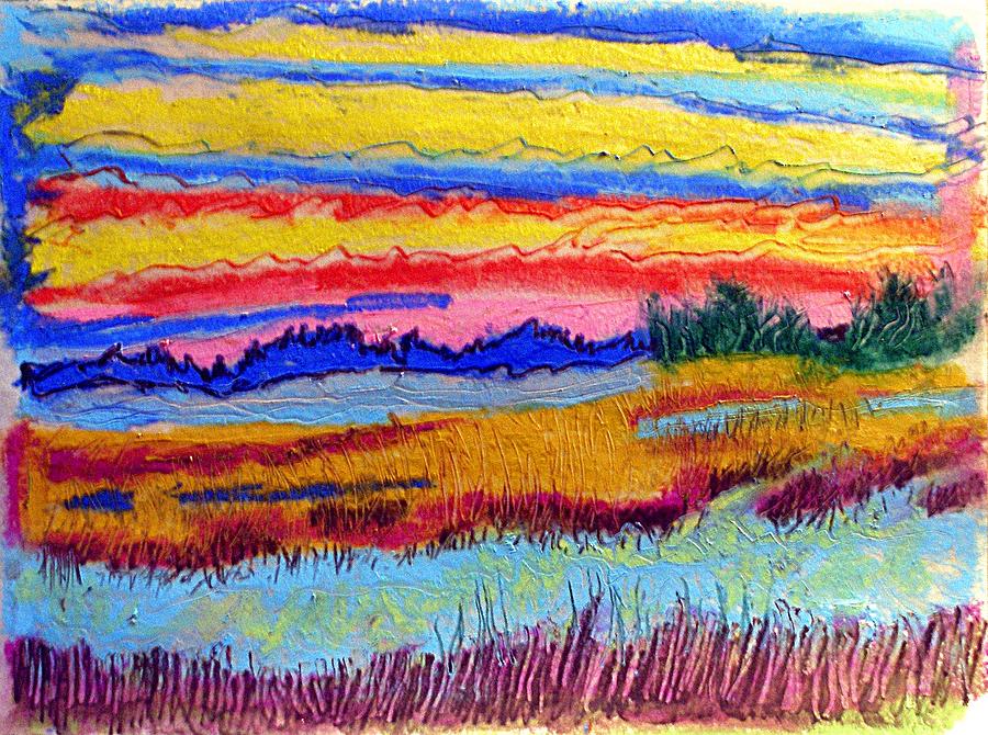 Sunset Painting - Salt Marsh in Winter by Don Schaeffer