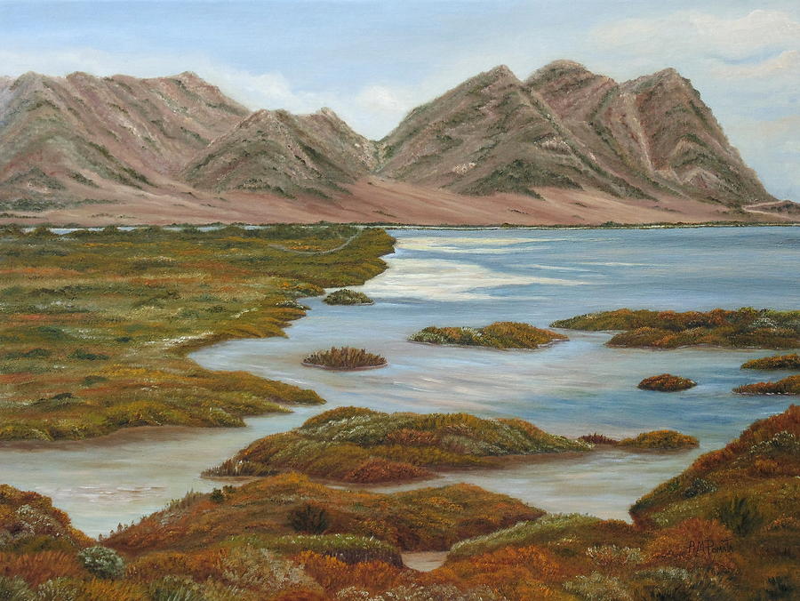 Salt Marsh Painting by Angeles M Pomata
