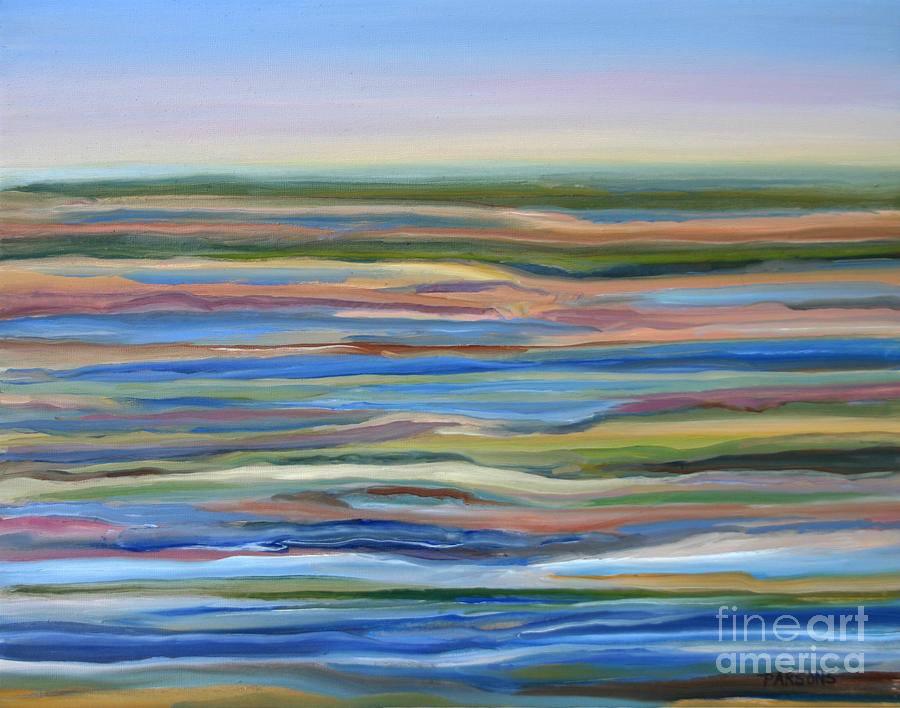 Plum Island Marsh art sale print, salt marsh painting, canvas print, from original oil impressionist oil painting, Cape Ann, Massachusetts coast