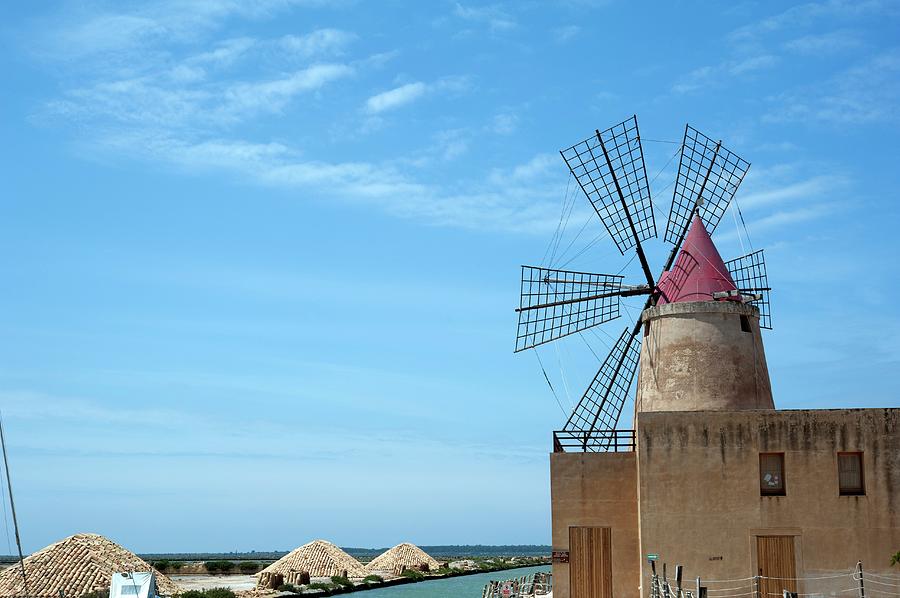 Salt Pan Windmill Photograph by Jon Wilson