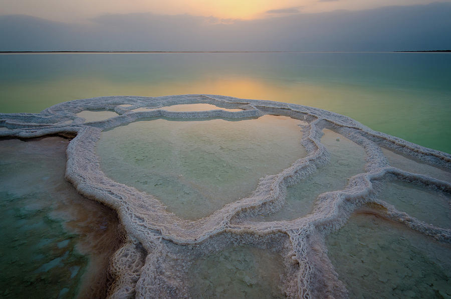 Salt Pool Sunrise Photograph by Ilan Shacham