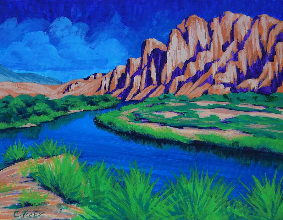 Salt River Painting by Cheryl Fecht