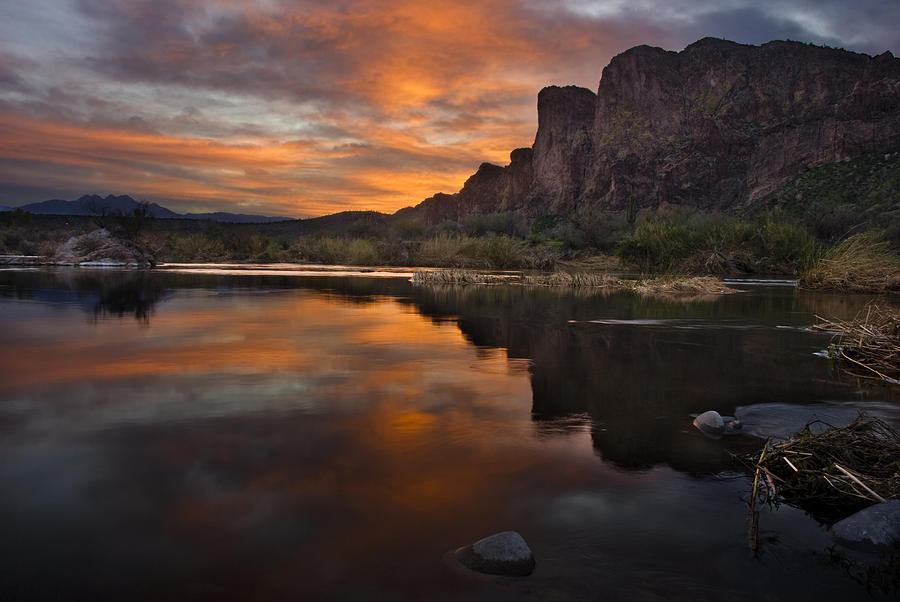 Salt River Sunset Photograph by Dave Dilli