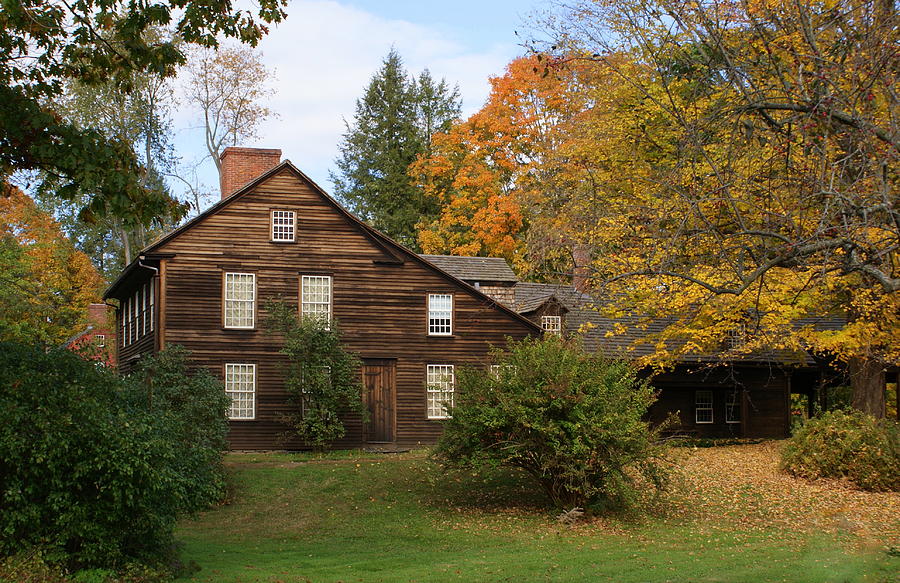 Saltbox in Fall Photograph by Lois Lepisto