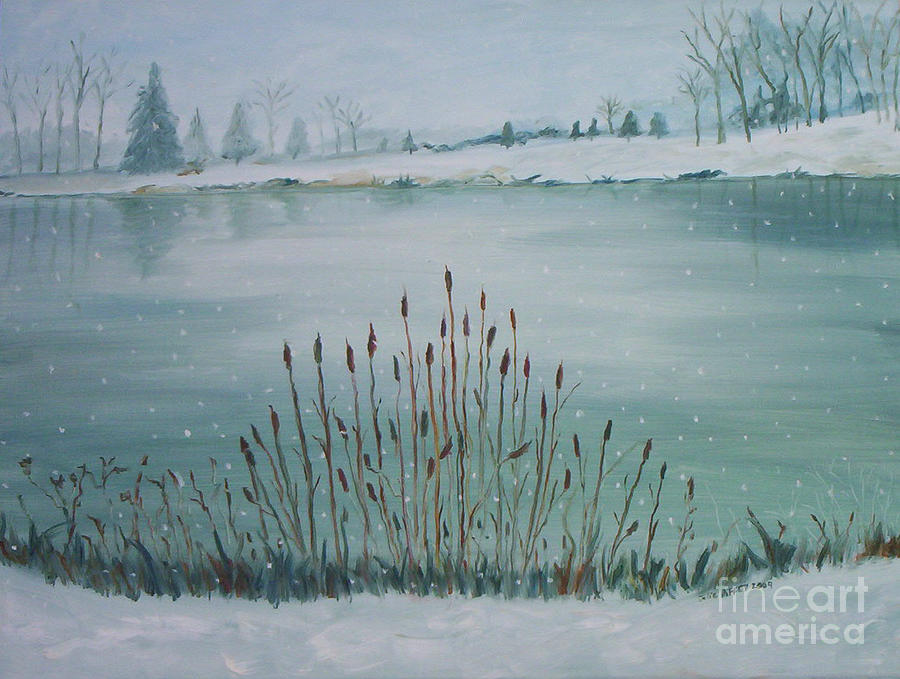 Saltville Pond Painting by Julie Brugh Riffey