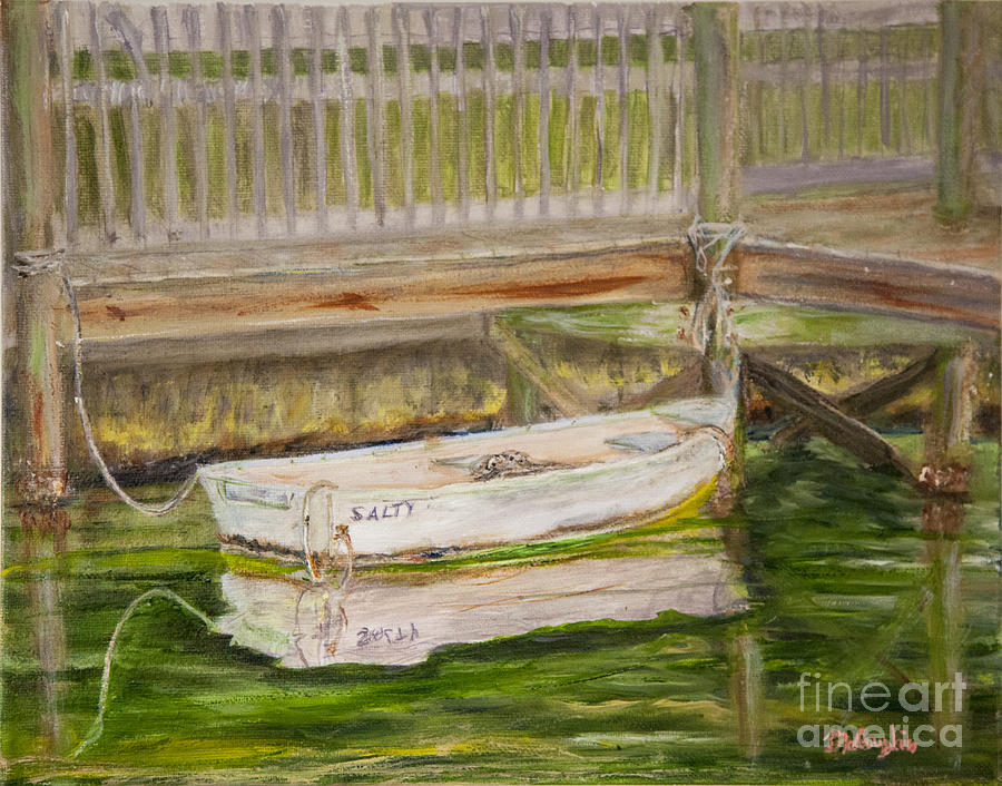 Boat Painting - Salty by Mike McCaughin