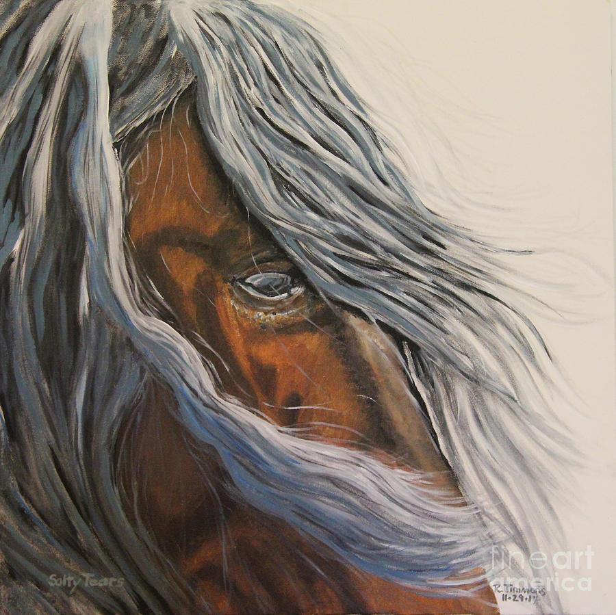 Horse Painting - Salty Tears  by Robert Timmons