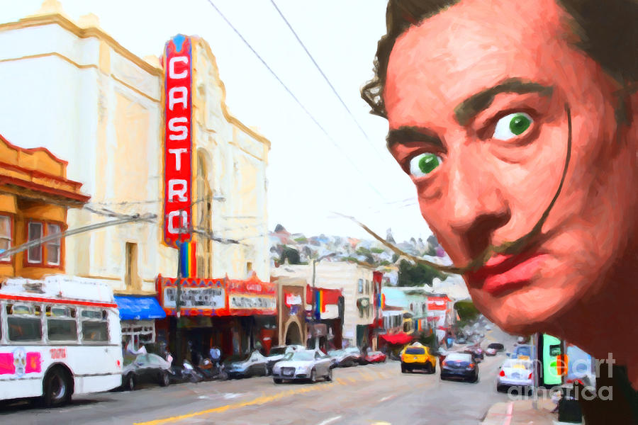 Salvador Dali Arrives In San Francisco Castro District 20141213 Photograph by Wingsdomain Art and Photography