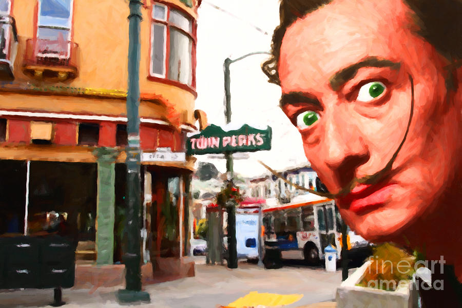 San Francisco Photograph - Salvador Dali Is Intrigued By Twin Peaks Bar In San Francisco Ca by Wingsdomain Art and Photography