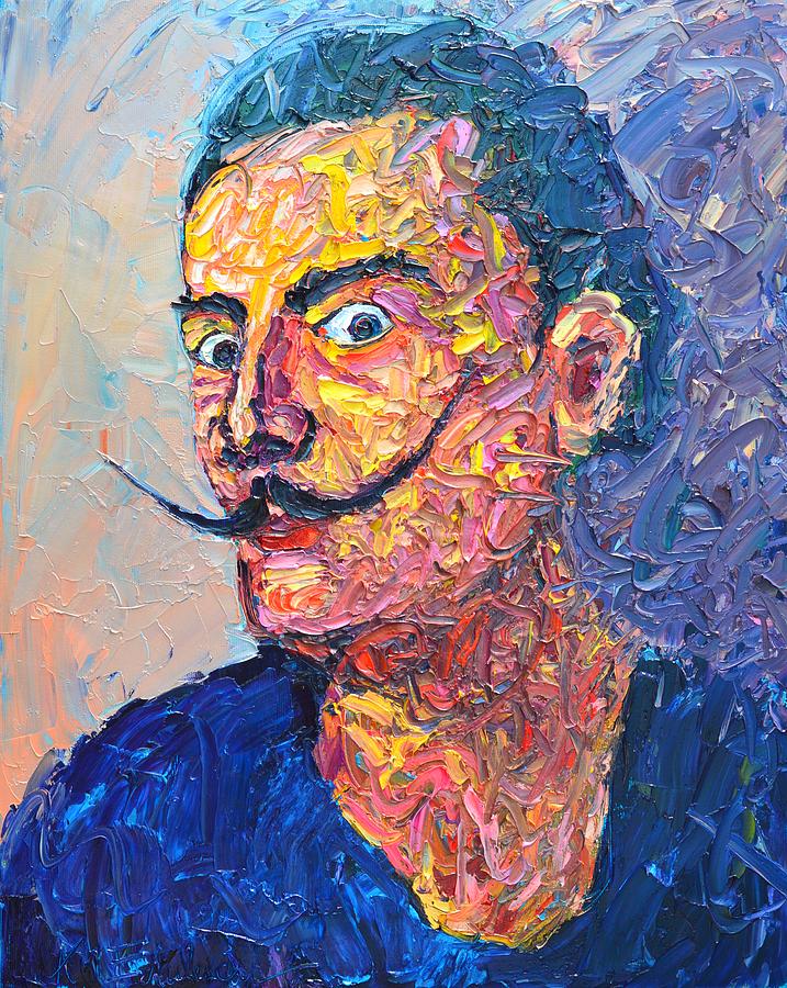 Salvador Dali Portrait Painting by Ana Maria Edulescu