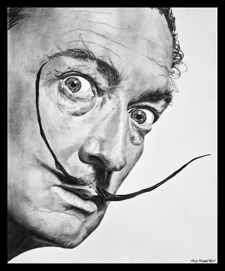 Salvador Dali Drawing by Troy