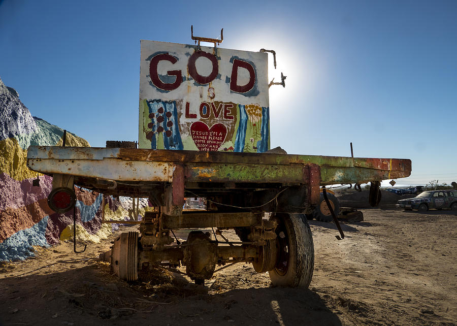 Salvation Mountain Flatbed Photograph by Gary Warnimont
