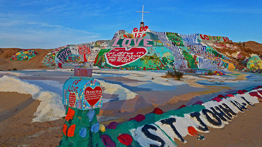 Salvation Mountain Photograph - Salvation Mountain by Barry Inouye