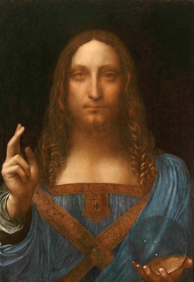 1500 Painting - Salvator Mundi by Leonardo da Vinci
