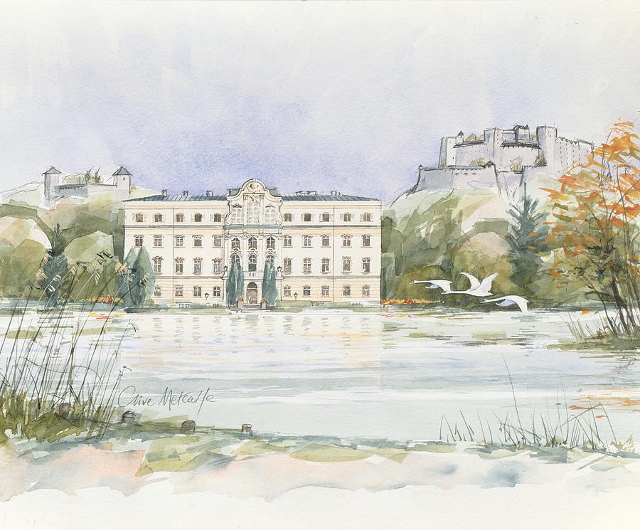 Architecture Painting - Salzburg Sound Of Music  by Clive Metcalfe