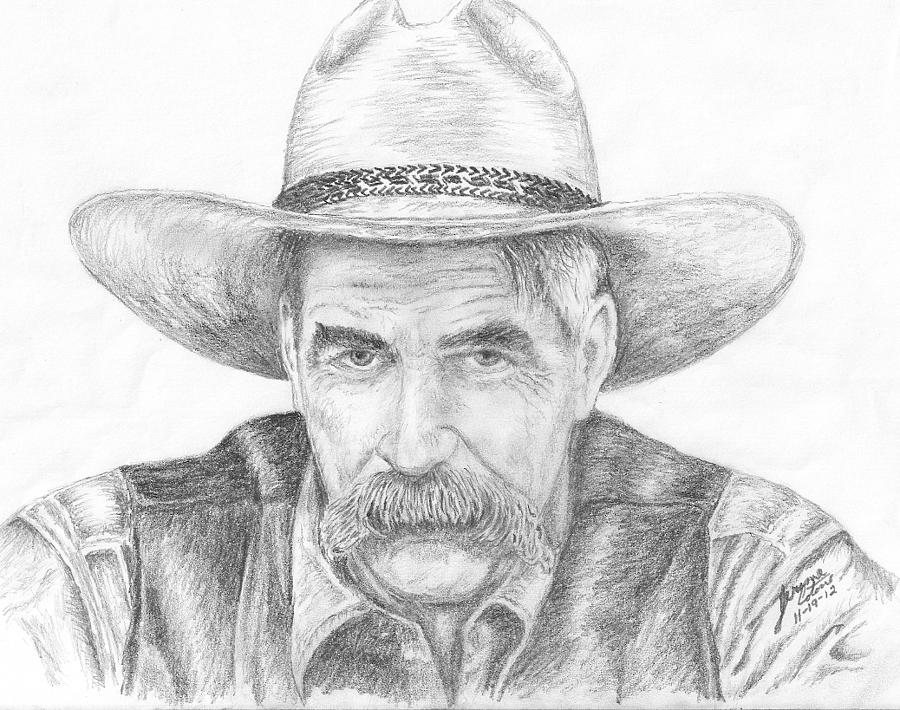 Sam Elliot Drawing by Jerome Cotone Pixels