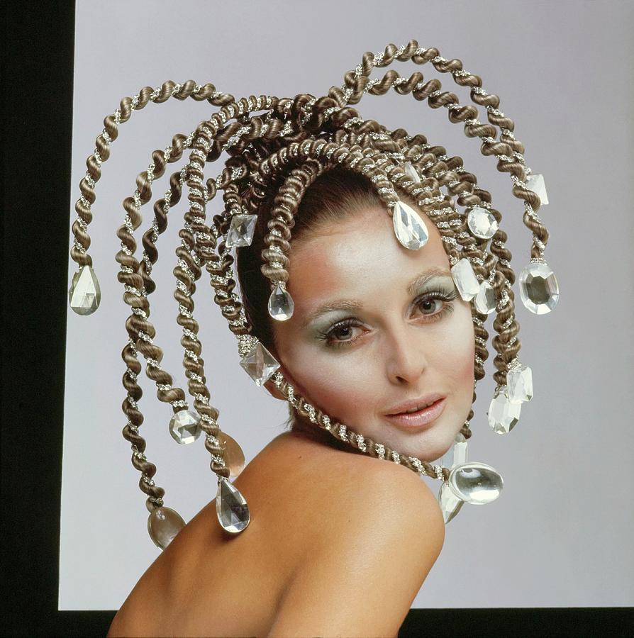Samantha Jones Wearing A Headdress Photograph by Gianni Penati
