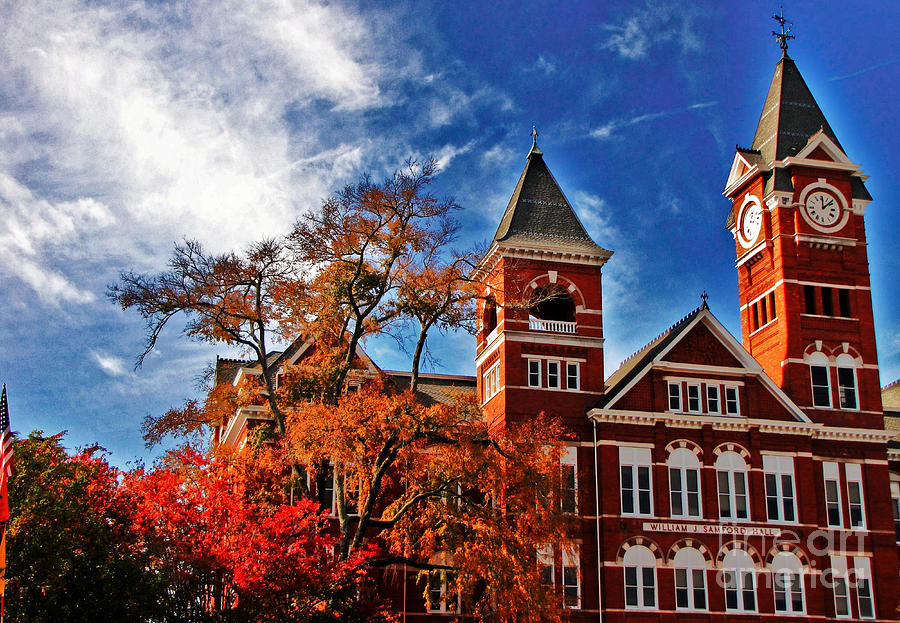 Auburn Photograph - Samford Hall in the Fall by Victoria Lawrence Auburn Photograph - Samford Hall in the Fall by Victoria Lawrence