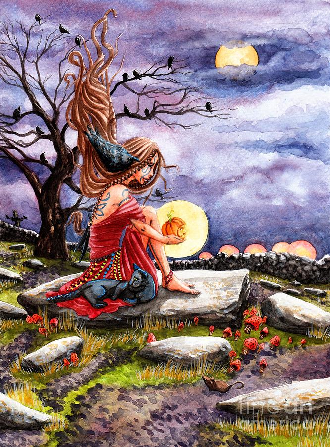 Samhain Painting by Margaret Schons