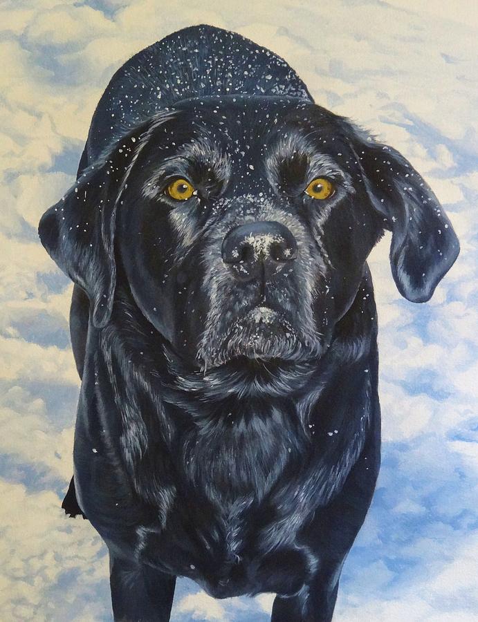 Dog Painting - Sammy by Julian Wheat