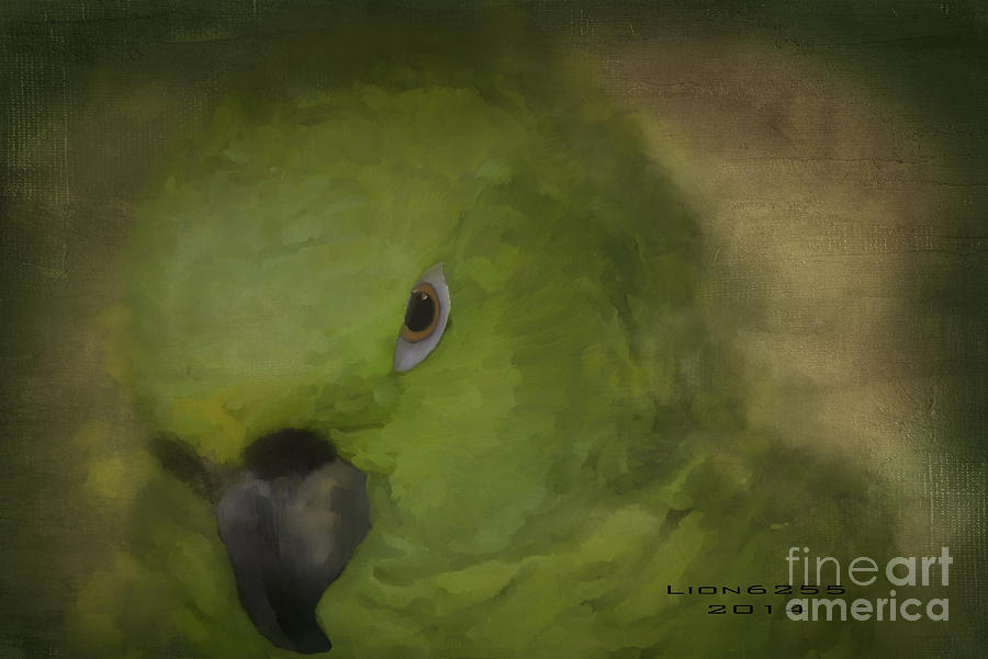Parrot Painting - Sammy Yellow nape Amazon by Melissa Messick