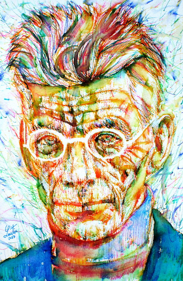 Samuel Beckett Painting - SAMUEL BECKETT - colored pens portrait by Fabrizio Cassetta