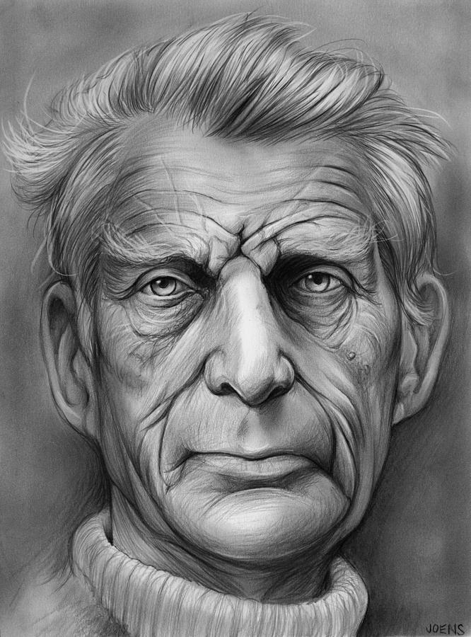 Celebrity Drawing - Samuel Beckett by Greg Joens