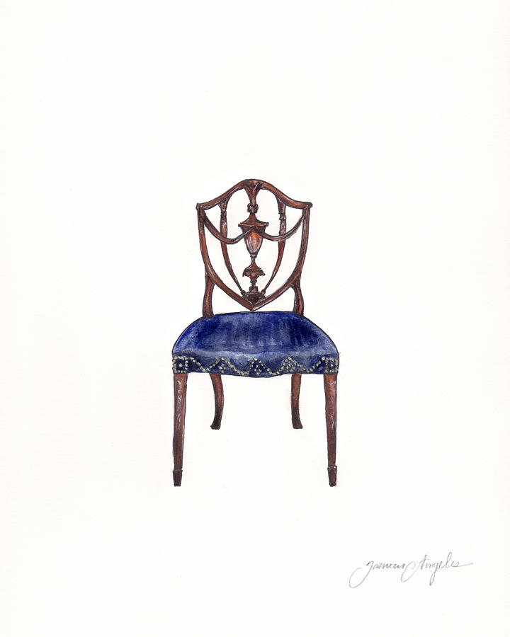 Furniture Painting - Samuel McIntire chair by Jazmin Angeles