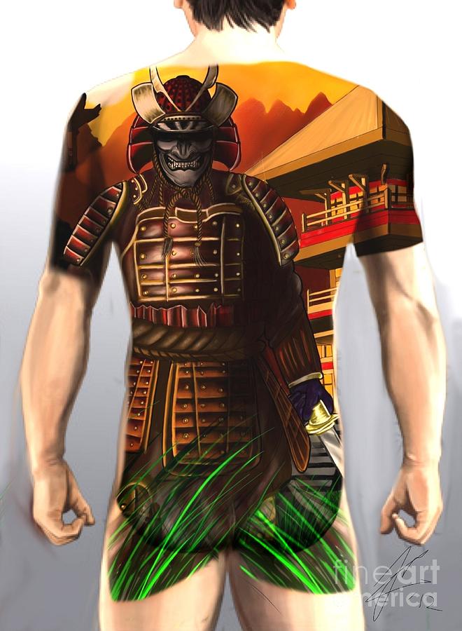 Samurai bodysuit tattoo Digital Art by Jeremy Tan - Pixels