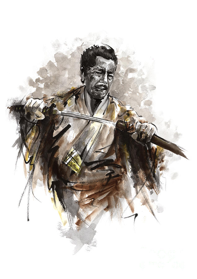Samurai Painting - Samurai warrior. by Mariusz Szmerdt