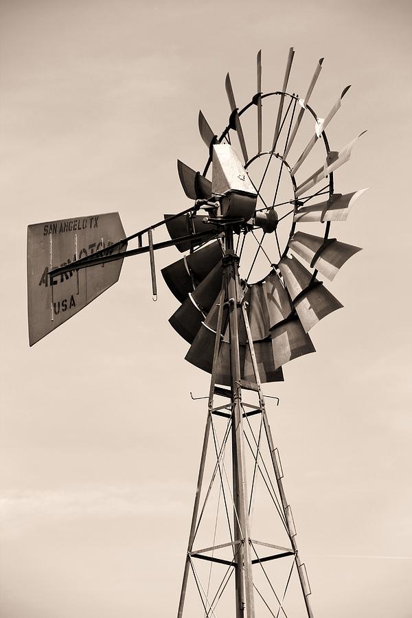 Farm Photograph - San Angelo Texas Aermotor Windmill by Elizabeth Sullivan