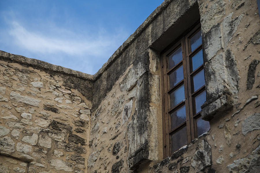 San Antonio Alamo Wall and Window Photograph by John McGraw