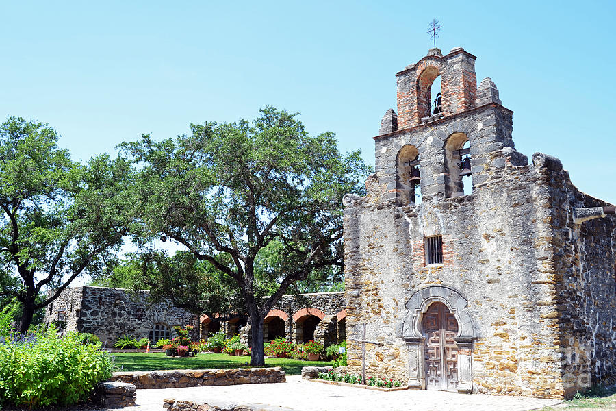 San Antonio Missions National Historical Park Mission Espada Chapel Exterior and Grounds Photograph by Shawn OBrien