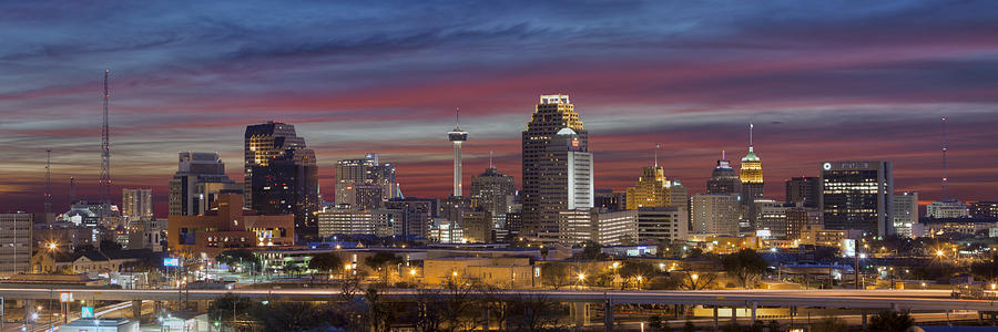 San Antonio Skyline Panorama Photograph by Rob Greebon