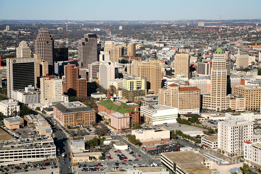 San Antonio Texas Downtown Skyline Photograph by Bill Cobb