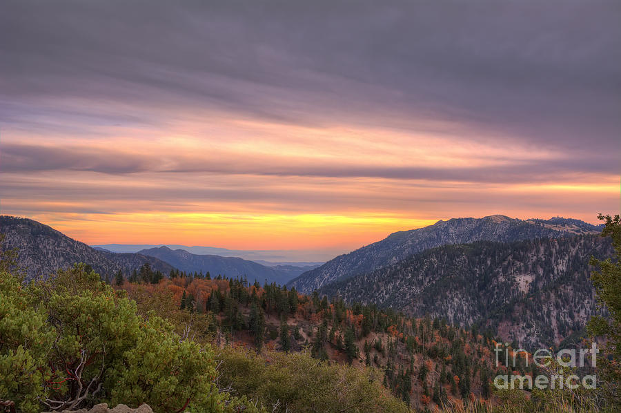 San Bernardino Mountains At Sunset Photograph by Eddie Yerkish