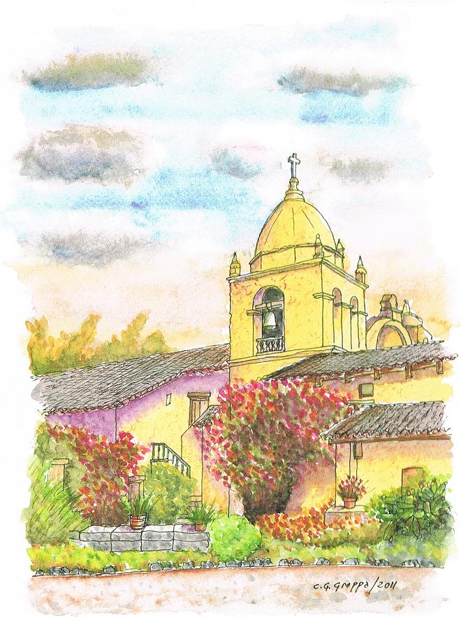 San Carlos Mission, California Painting by Carlos G Groppa