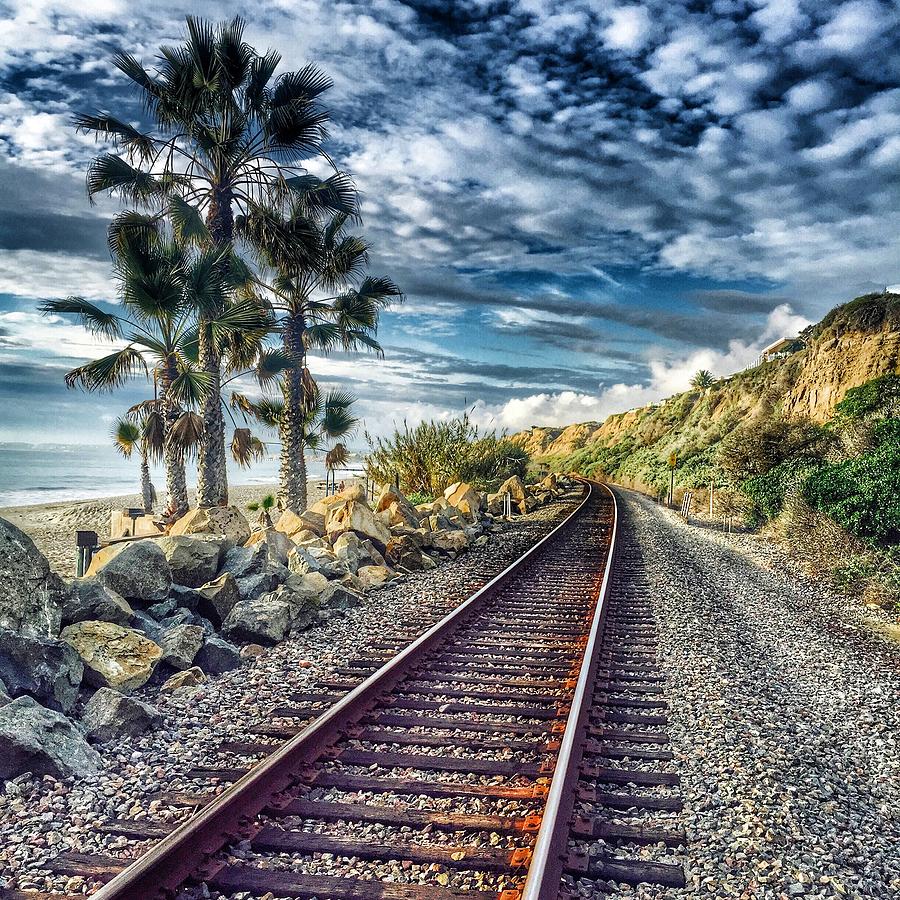 Train Photograph - San Clemente Tracks by Hal Bowles