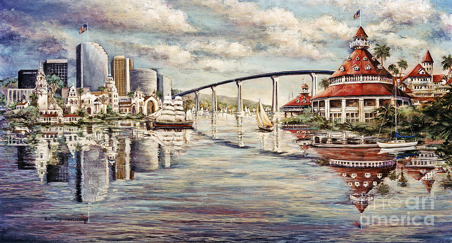 San Diego Painting - San Diego and Coronado Heritage by Glenn McNary