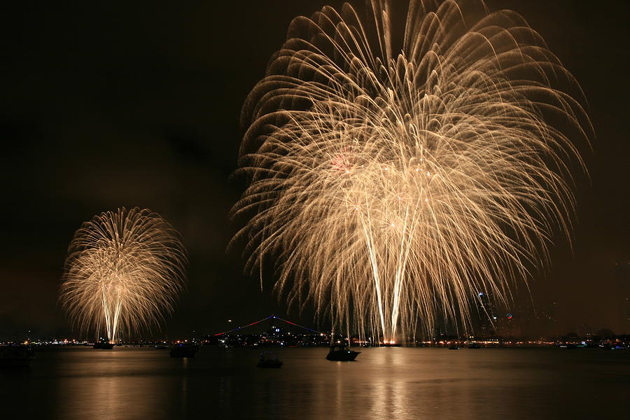 San Diego Bay Fireworks Photograph by Scott Cunningham