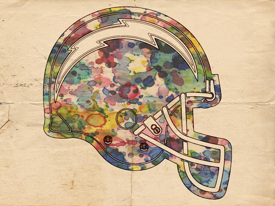 San Diego Chargers Vintage Logo Painting by Florian Rodarte - Fine