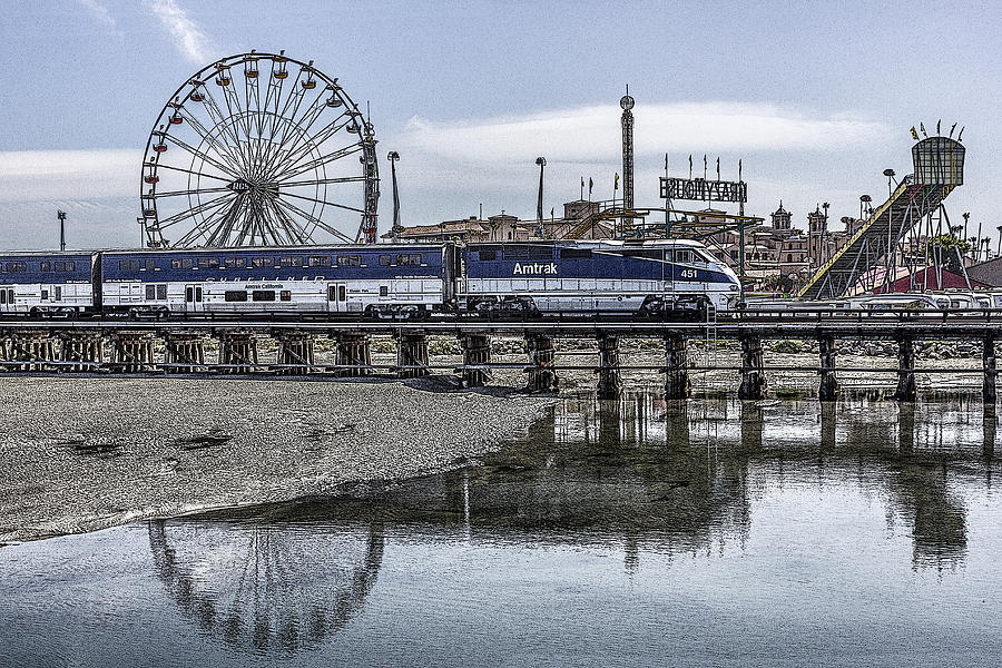 San Diego Count Fair and Amtrak Digital Art by Photographic Art by Russel Ray Photos