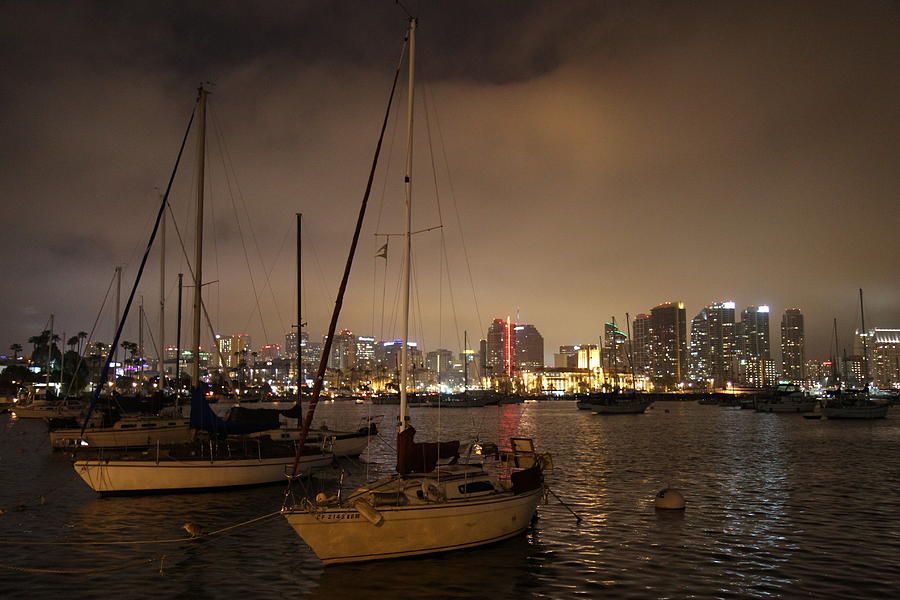 San Diego Harbor at night Photograph by Nathan Rupert
