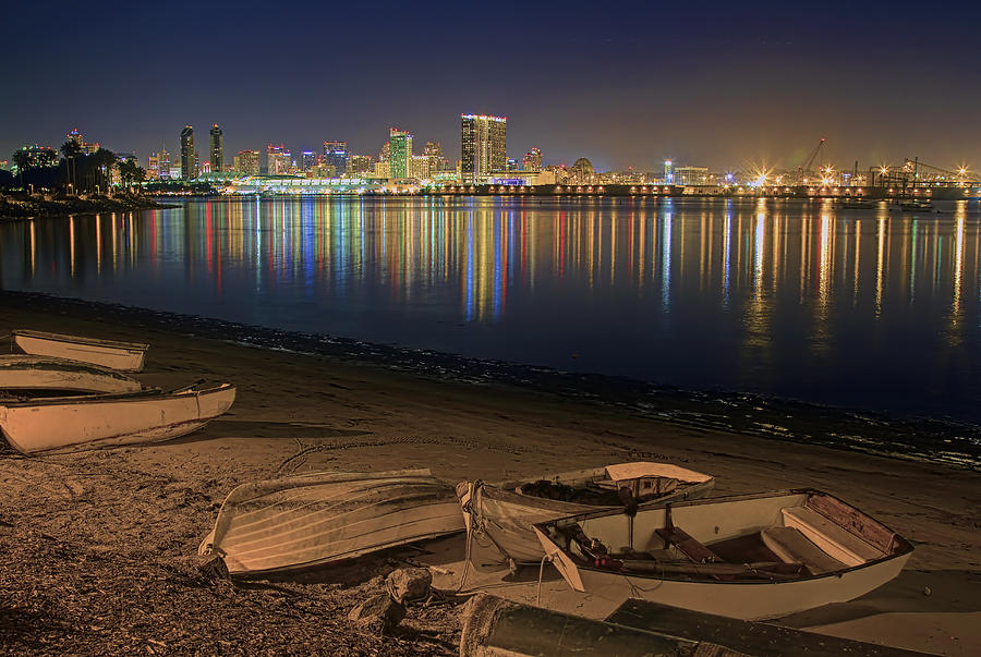 San Diego Harbor Lights Photograph by Gary Holmes