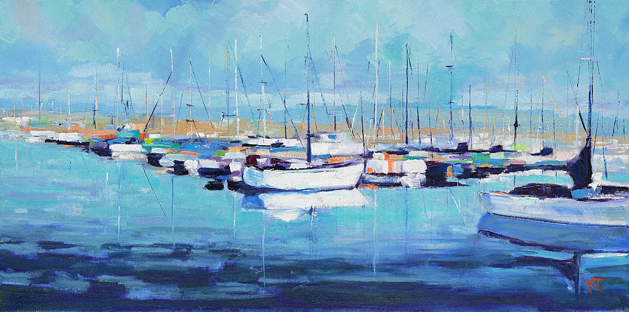 San Diego Harbor Painting by Peter Jochems - Fine Art America