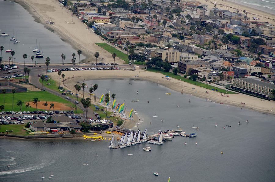 San Diego Mission Bay Aerial Photograph by Phyllis Spoor
