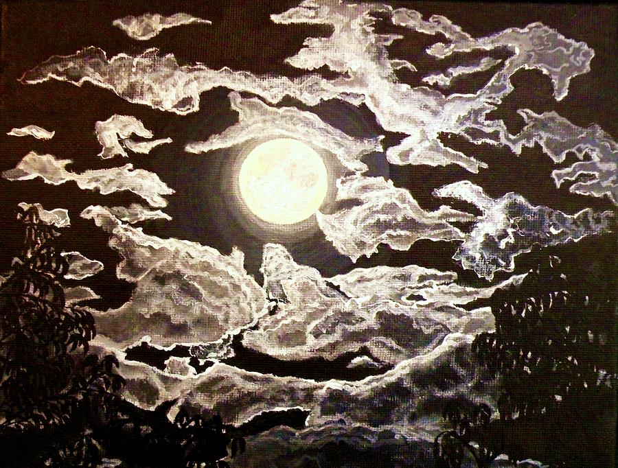 San Diego Moonlight Painting by Victoria Rhodehouse
