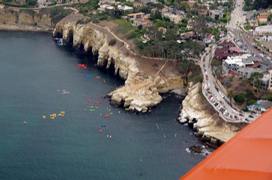 San Diego Ocean Cliffs From a Biplane Photograph by Phyllis Spoor