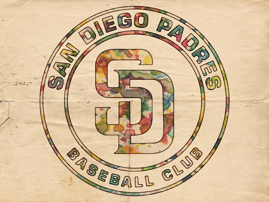 San Diego Padres Logo Art Painting by Florian Rodarte