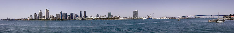 San Diego Panorama Digital Art by Photographic Art by Russel Ray Photos